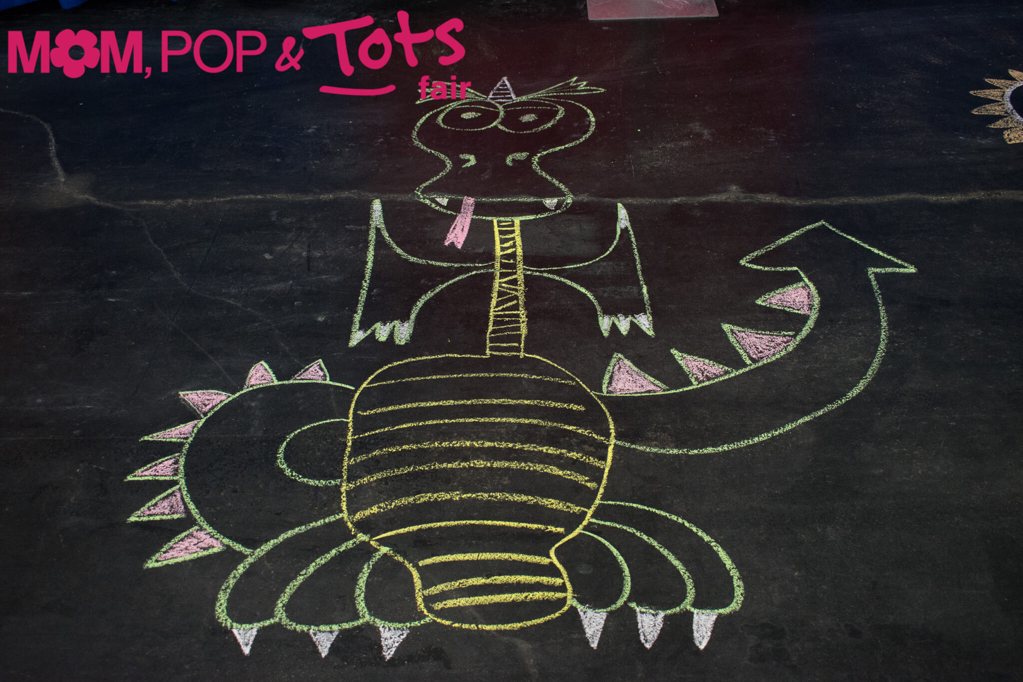 Chalk Art Drawing Floor at the Mom, Pop & Tots Fair